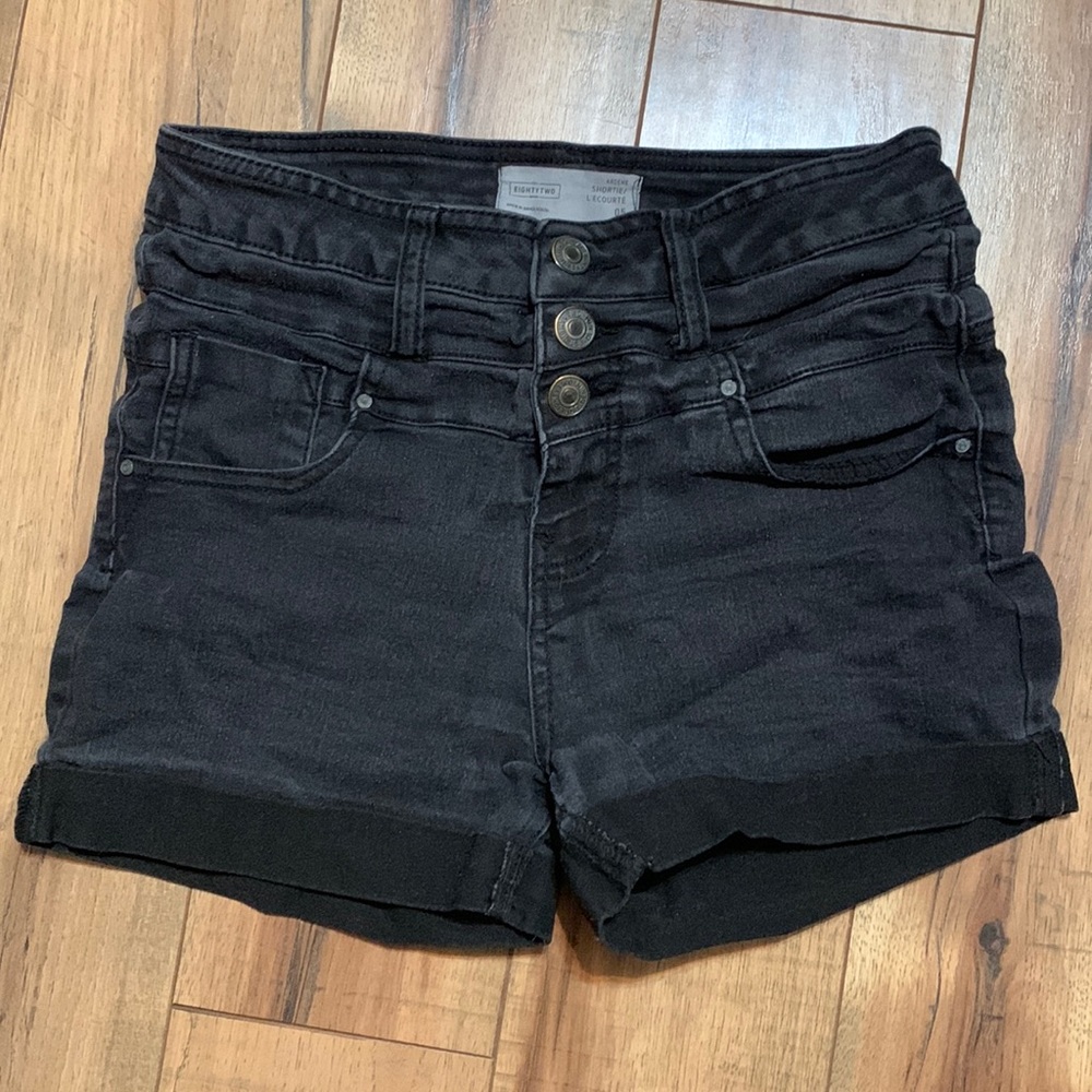 Ardene black wash shorts size 5 - Picture 1 of 5